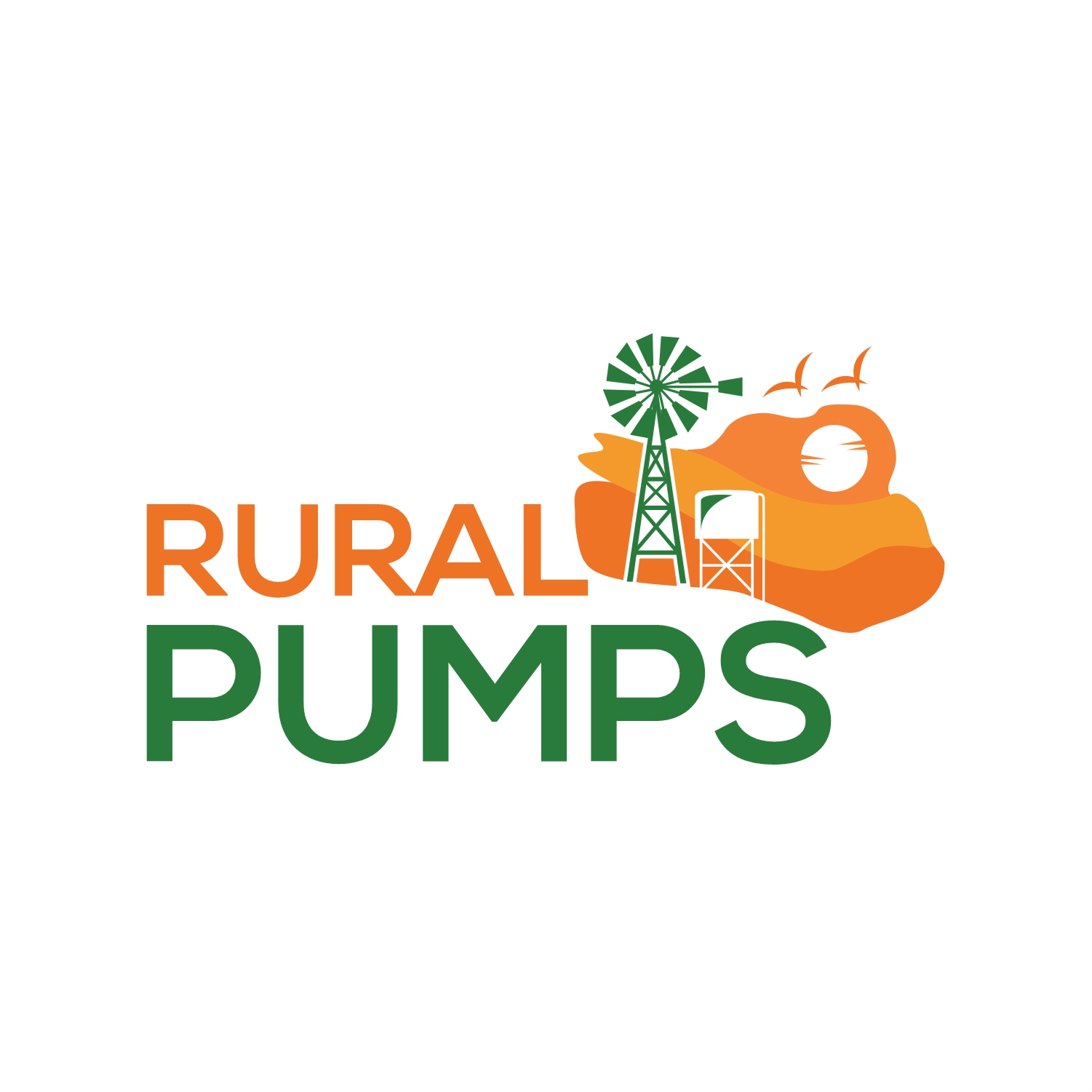 Bold, Professional, online retail of water pumps Logo Design for Rural