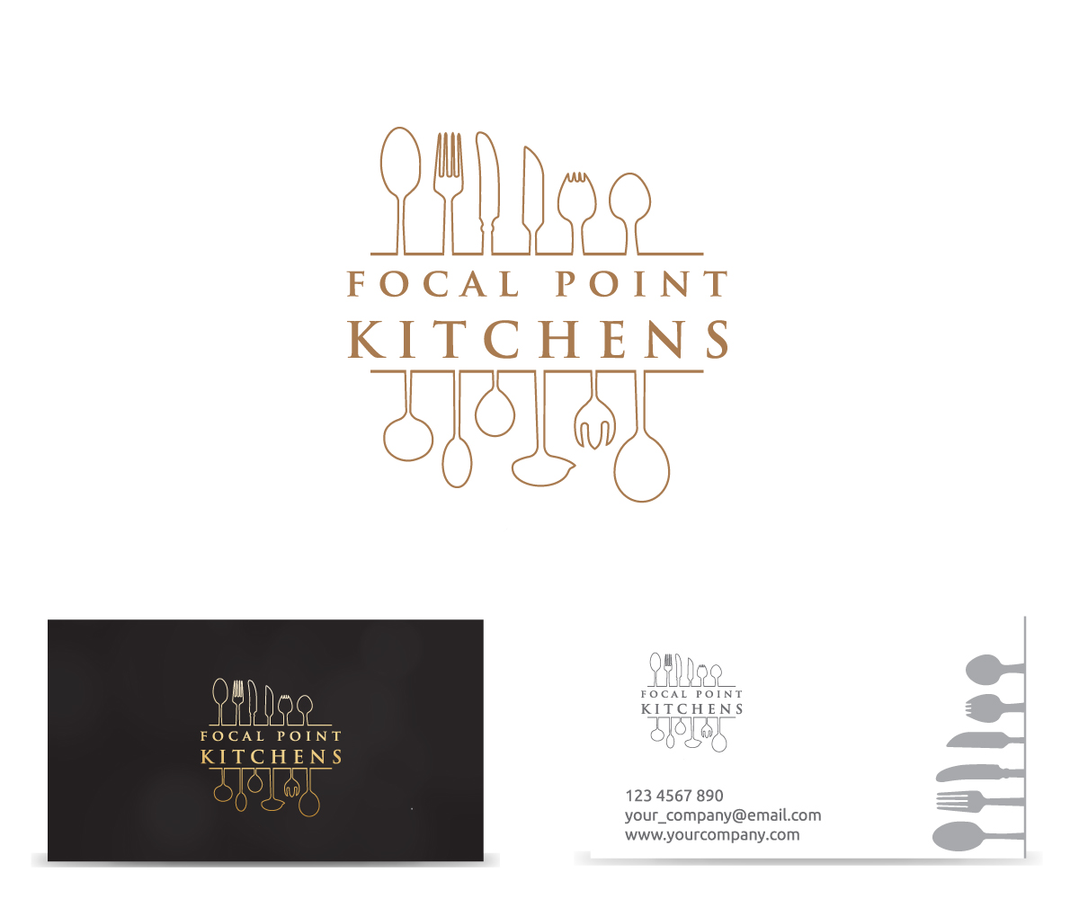 Logo Design by GenArt for focal point KITCHENS | Design #3120631