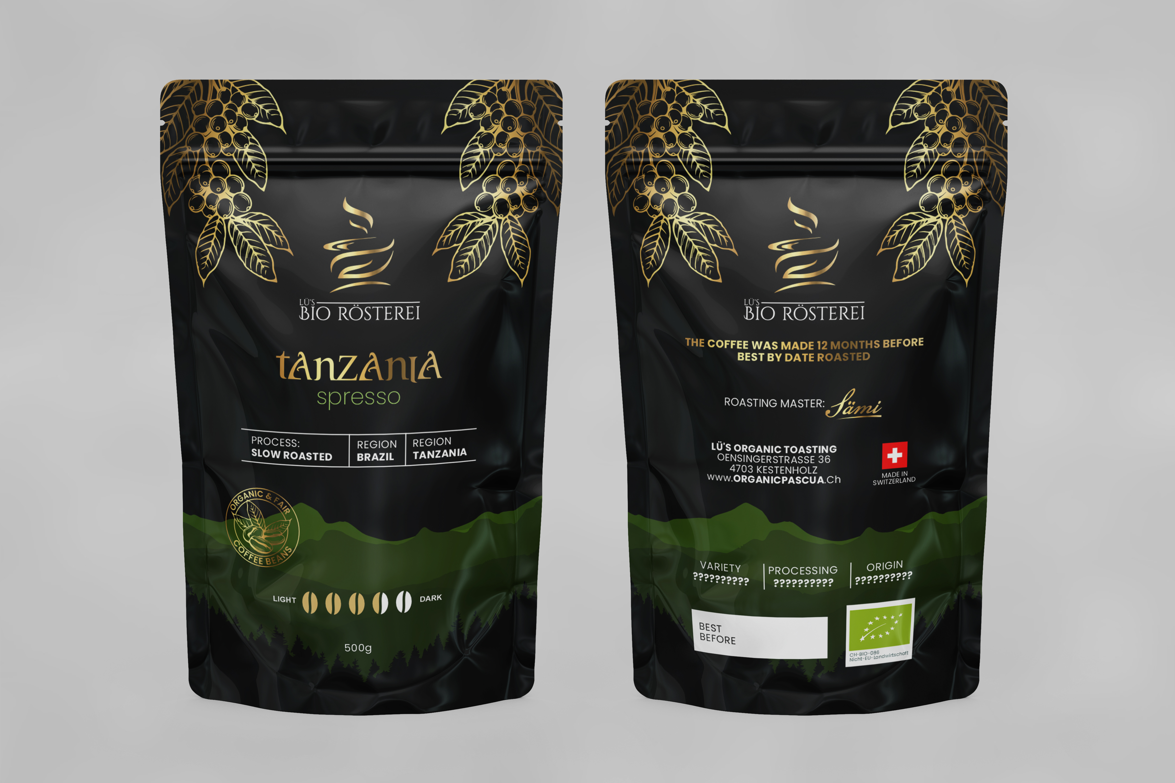 Verpackungs-Design von Jose Loaiza für Lü's Bio Rösterei | Design #32698969