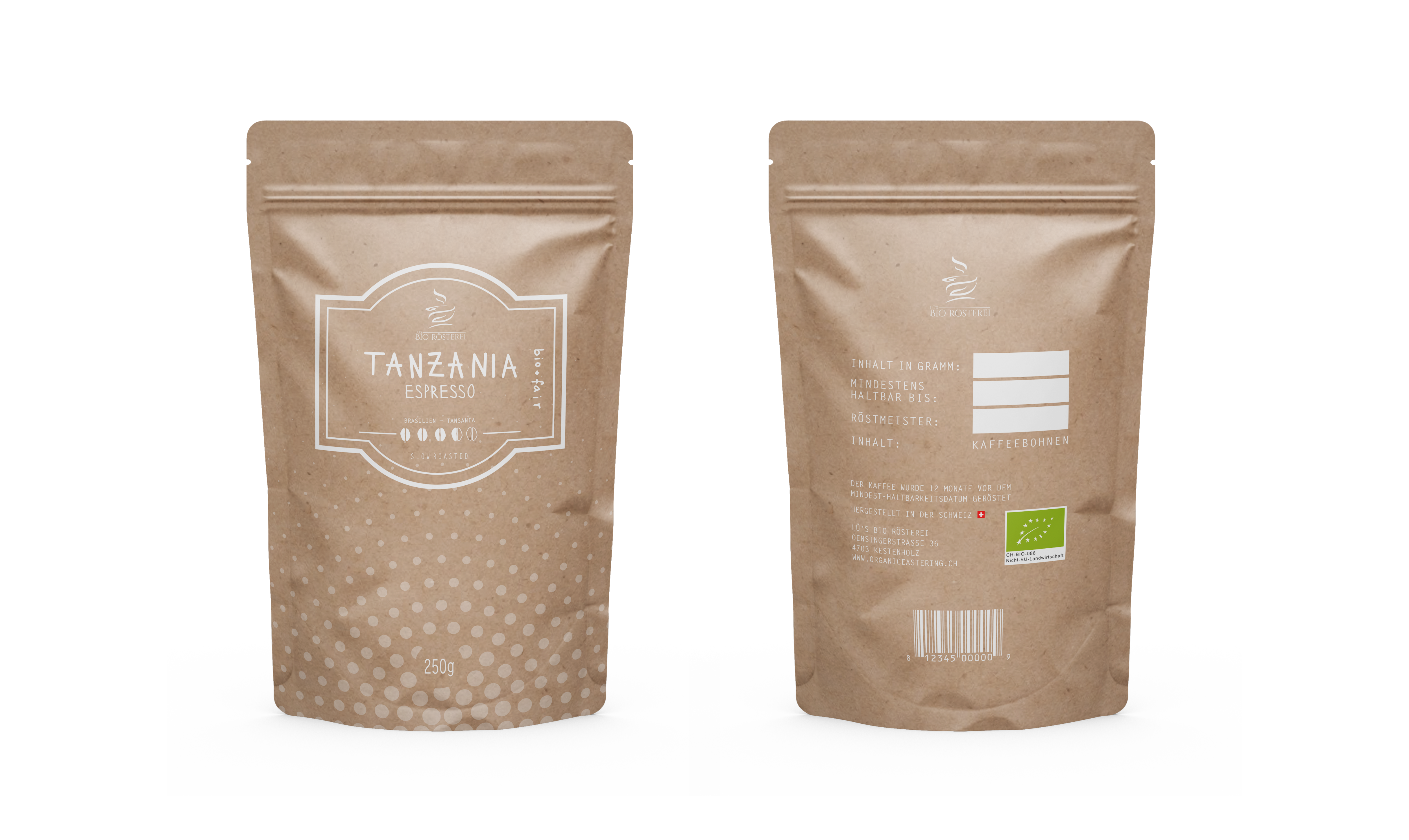 Verpackungs-Design von dadaMEDIA für Lü's Bio Rösterei | Design #32718414