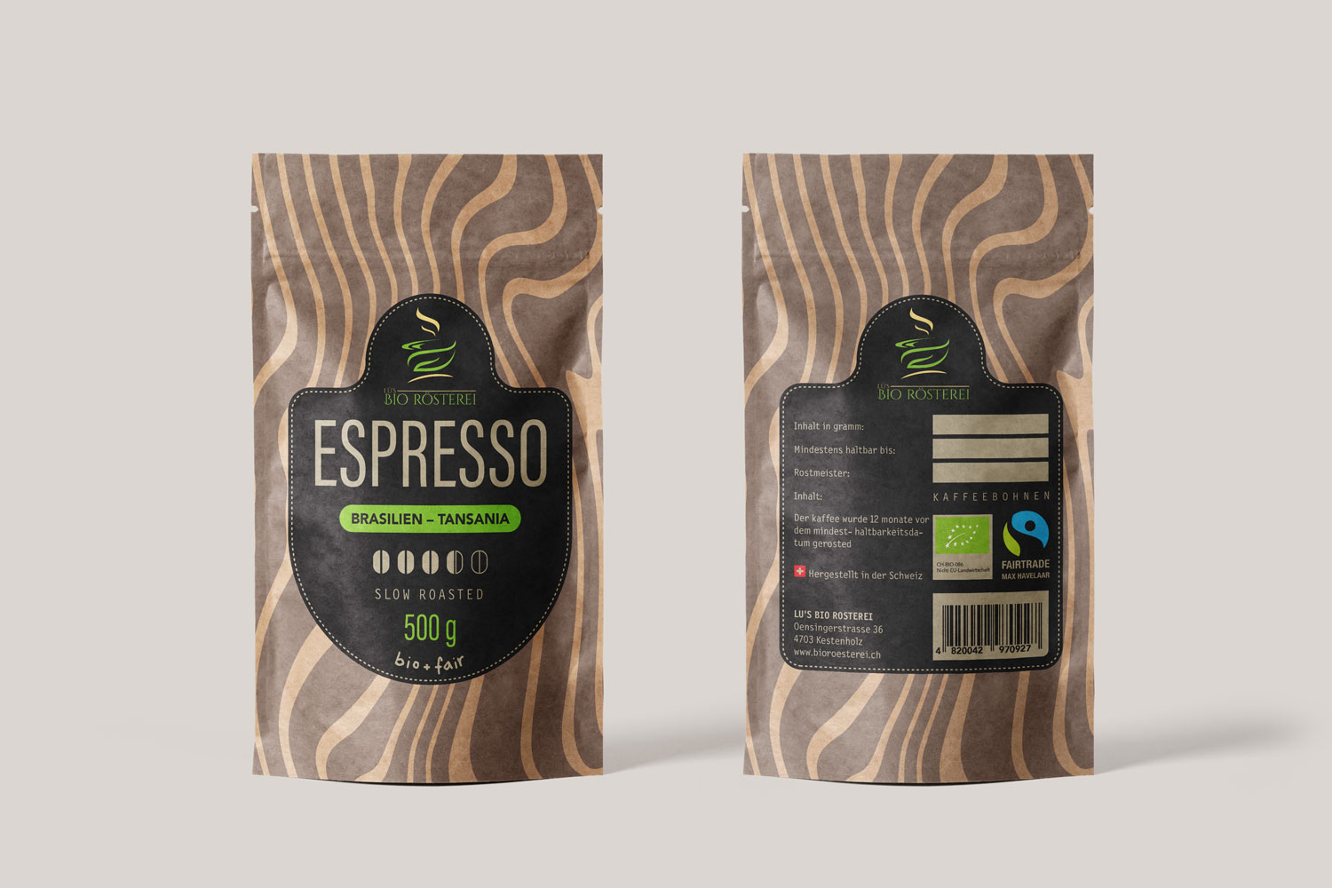 Packaging Design by Logovlad for Lü's Bio Rösterei | Design #32715587
