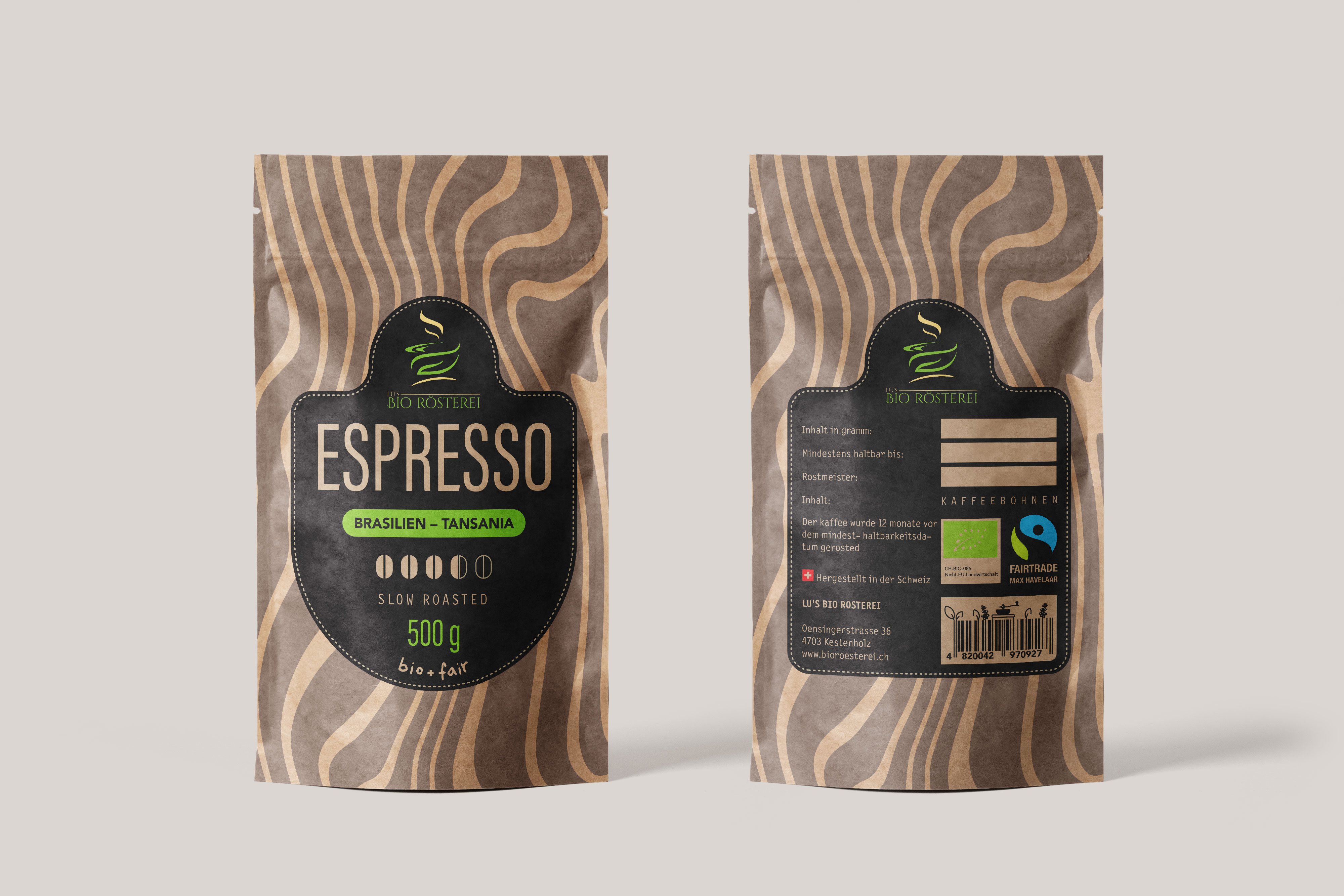 Packaging Design by Logovlad for Lü's Bio Rösterei | Design #32716182