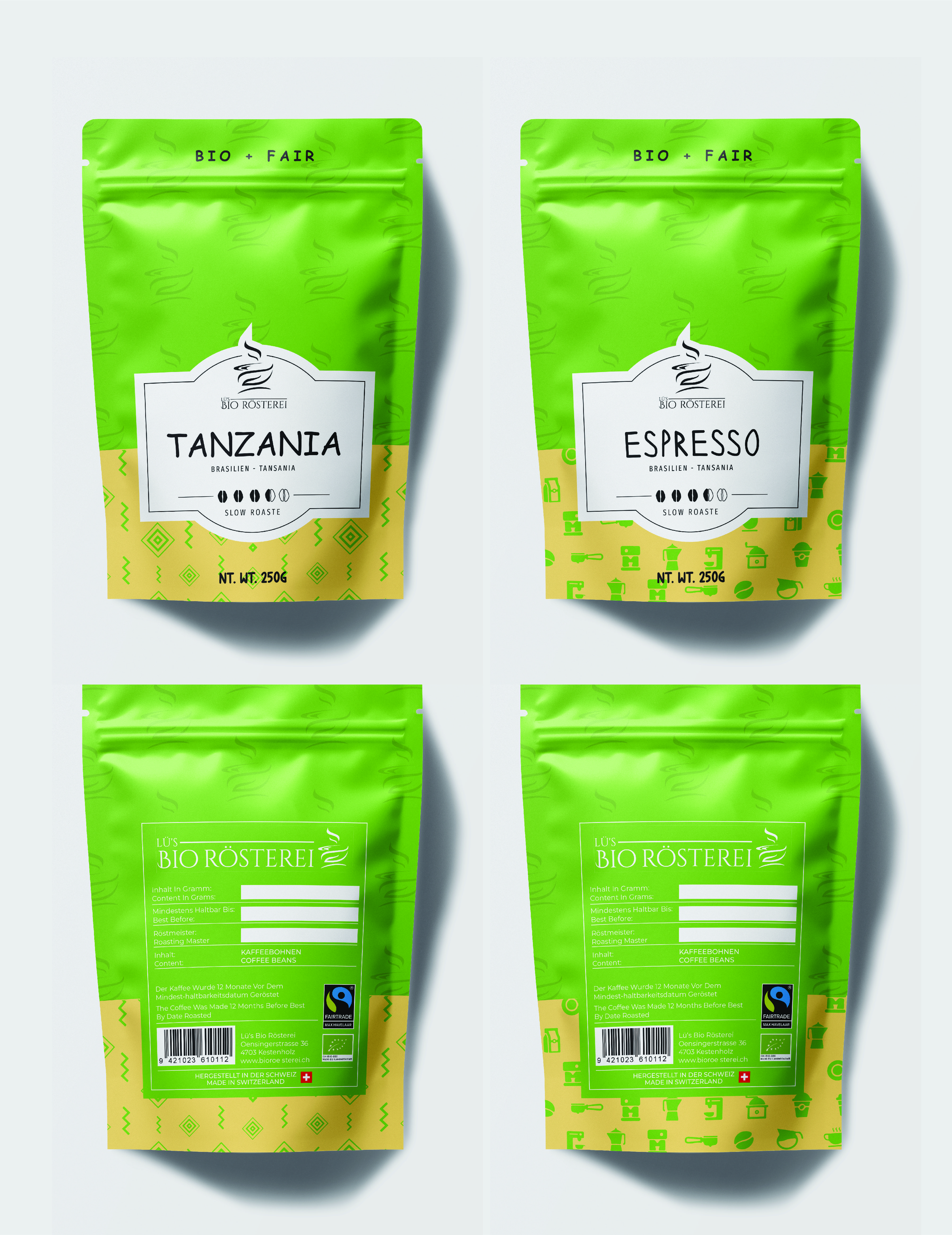 Verpackungs-Design von Abdulmumin Imam für Lü's Bio Rösterei | Design #32705376