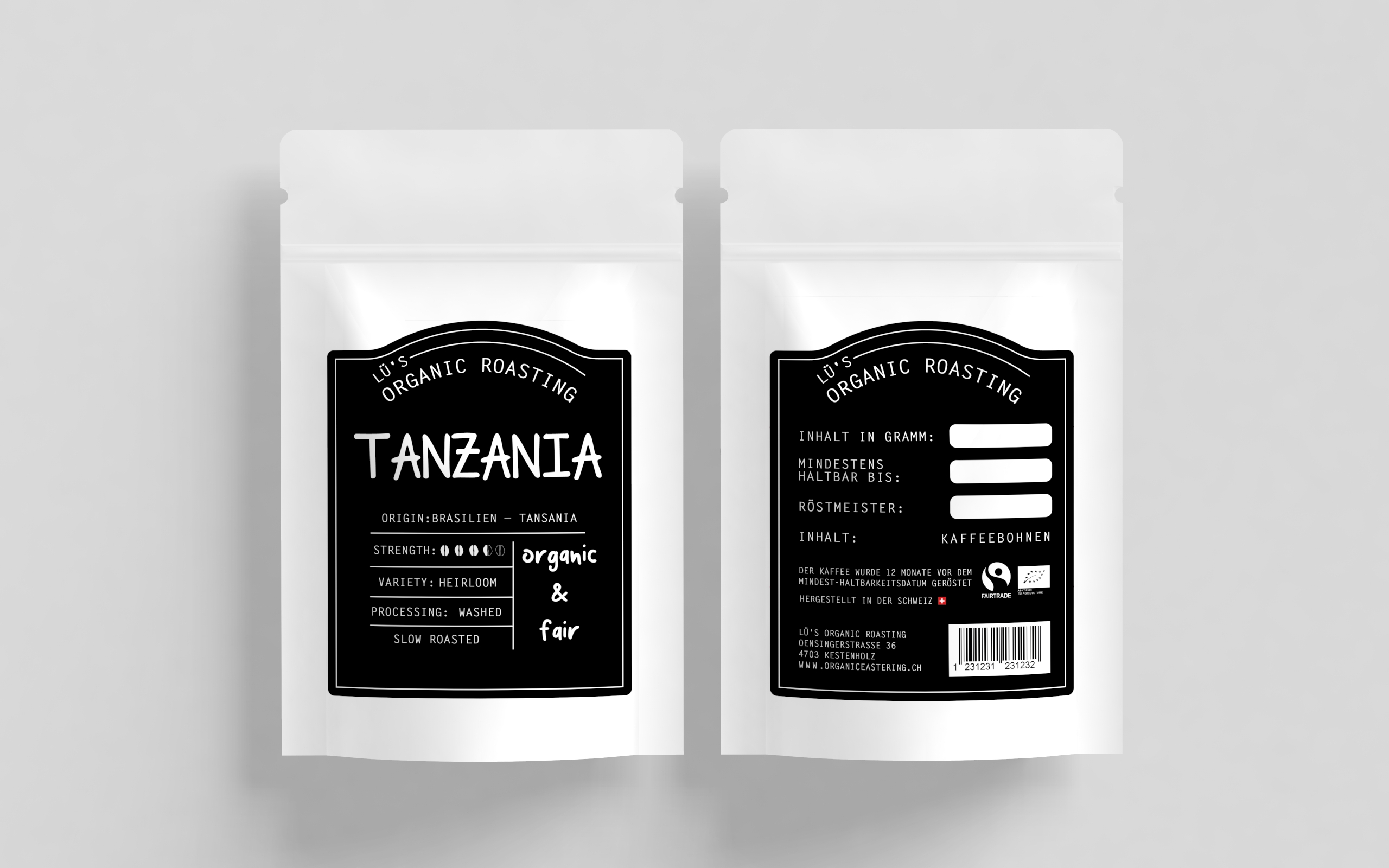 Packaging Design by Bear Studio for Lü's Bio Rösterei | Design #32682954