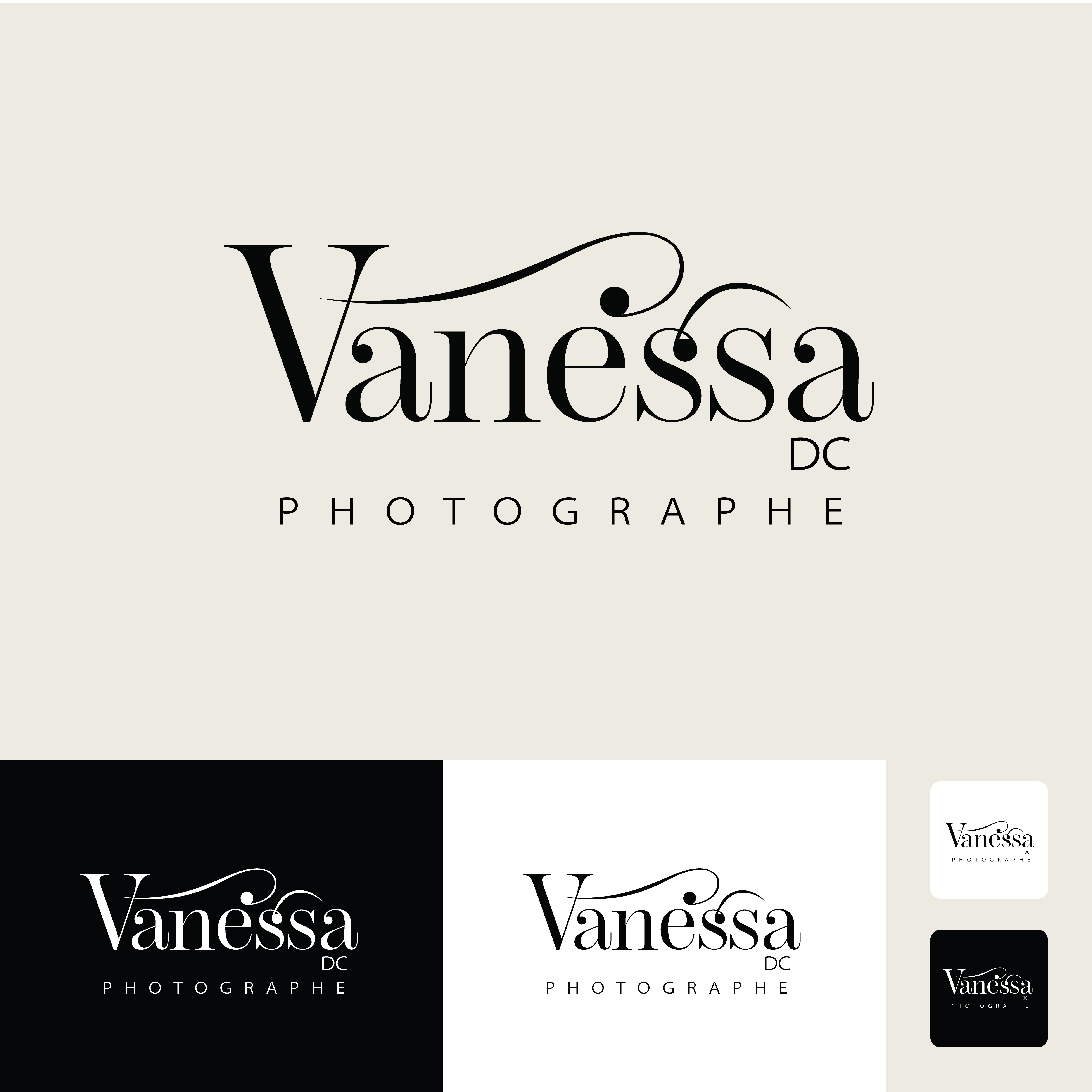 Logo Design by Hafsa Khan for Vanessa DC Photographe | Design #32690695