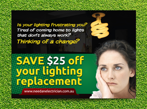 Diseño de Flyer por Priyo Subarkah para Need An Electrician Pty Ltd | Diseño: #3111578