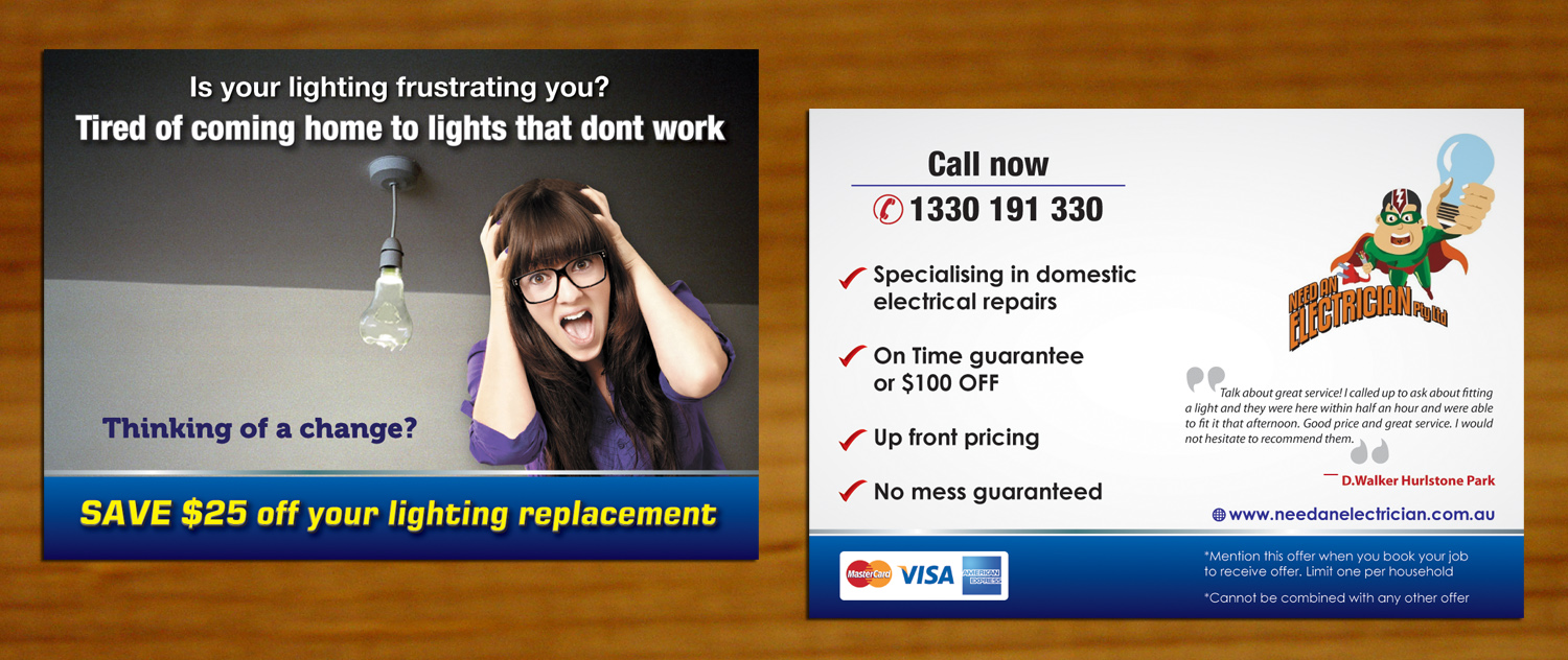 Flyer Design by Sbss for Need An Electrician Pty Ltd | Design #3123084