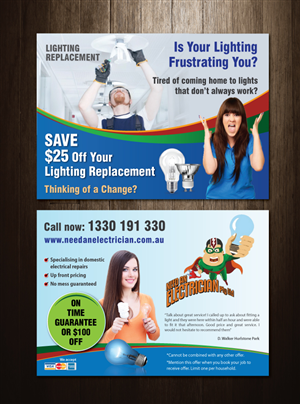 Local electrical company needs two flyers designed | Flyer Design by meet007