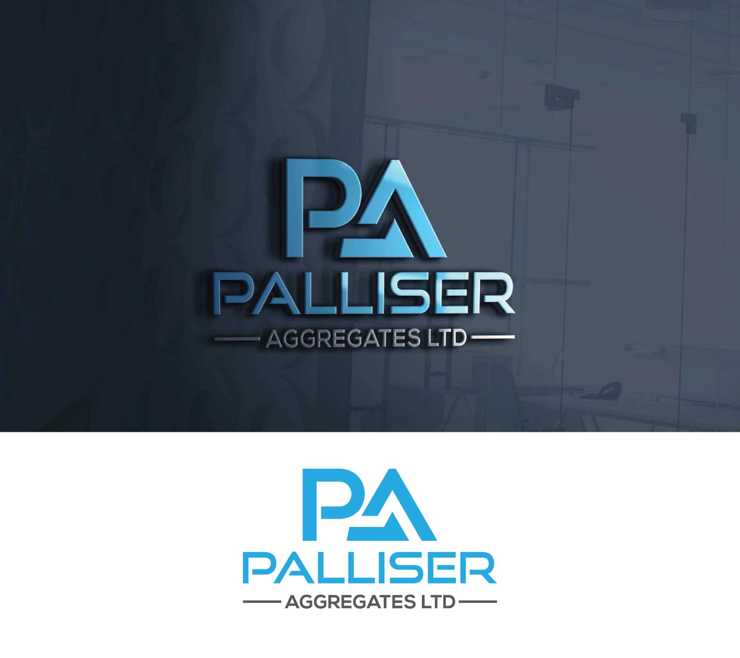 Masculine, Serious, Construction Logo Design for Palliser Aggregates