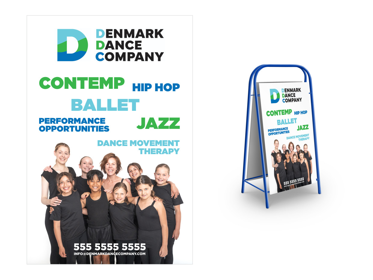 Signage Design by Atvento Graphics for Denmark Dance Company | Design #32693183