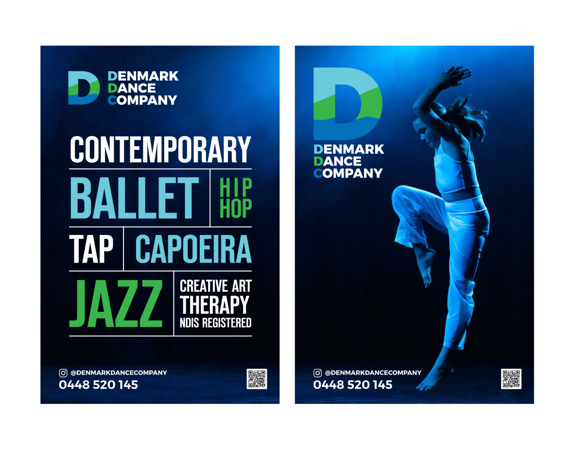 Schilder-Design von Atvento Graphics für Denmark Dance Company | Design #32694981