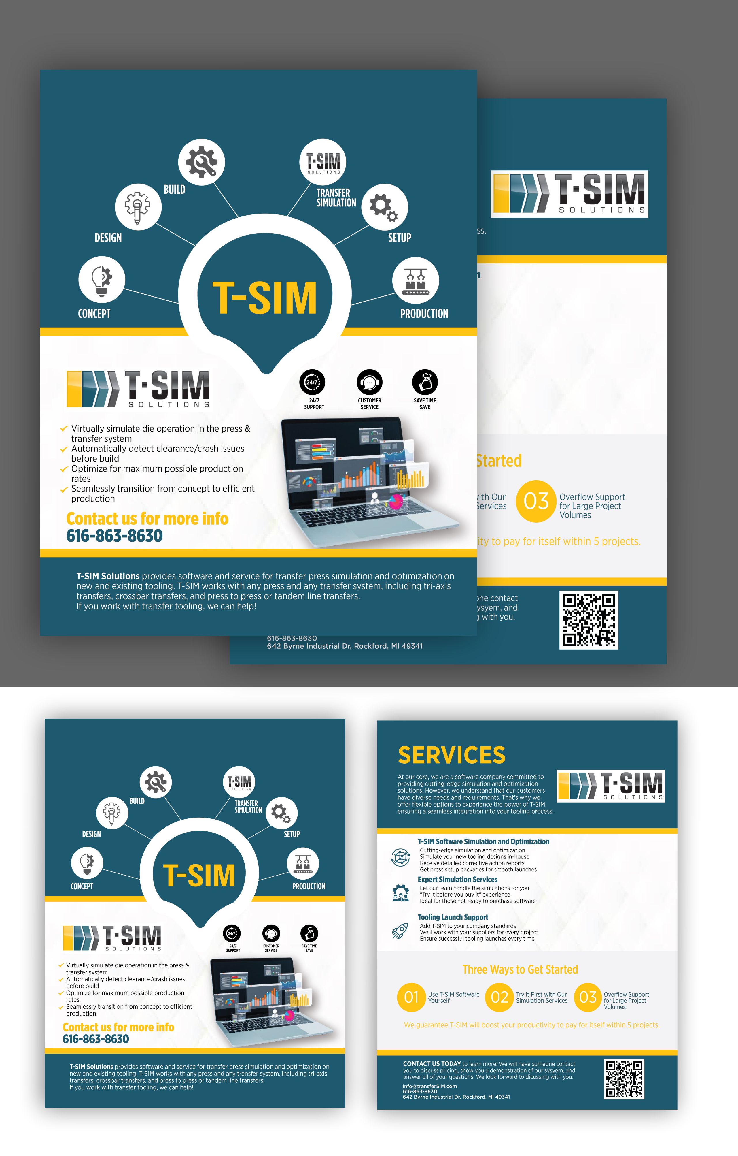 Flyer Design by Nel. for T-SIM Solutions | Design #32702344