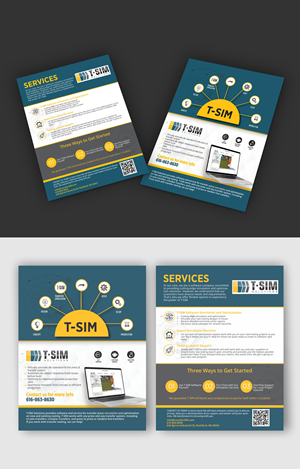 Flyer Design by Nel. for T-SIM Solutions | Design: #32722842