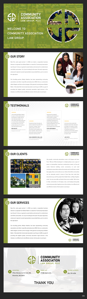 PowerPoint Design by pb for Community Association Law Group, PLLC | Design: #32712557