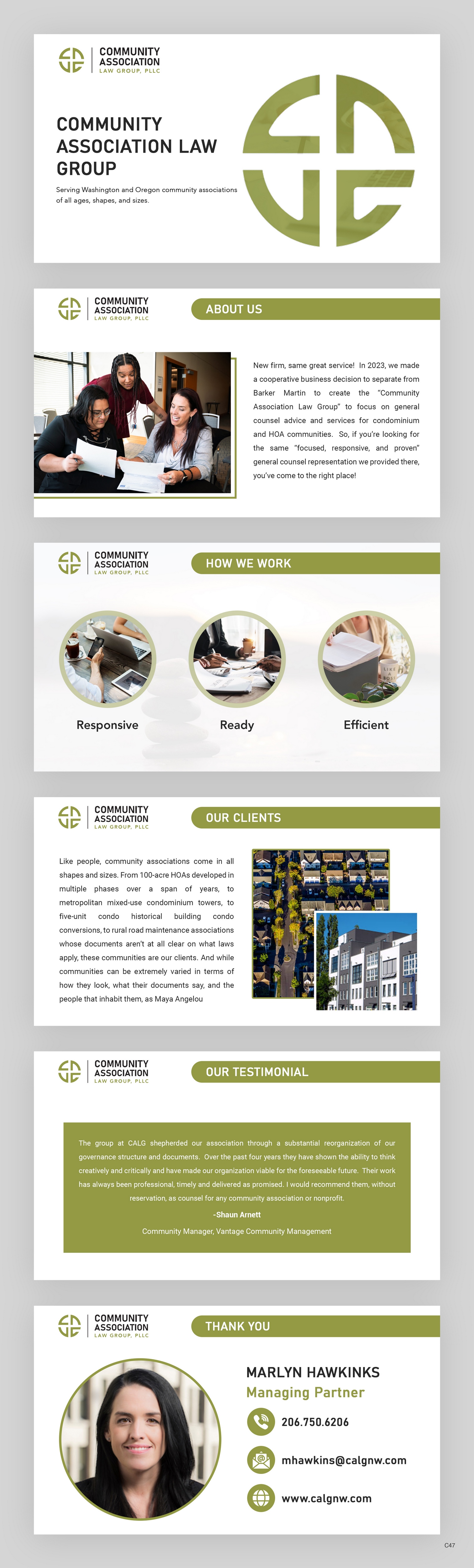 PowerPoint Design by pb for Community Association Law Group, PLLC | Design #32712559