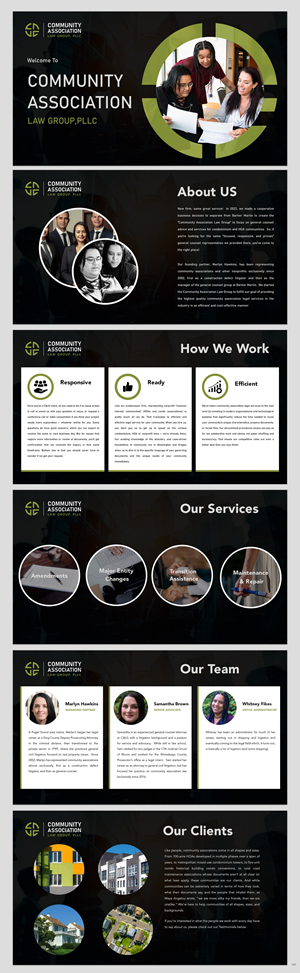 PowerPoint Design by pb for Community Association Law Group, PLLC | Design: #32712561