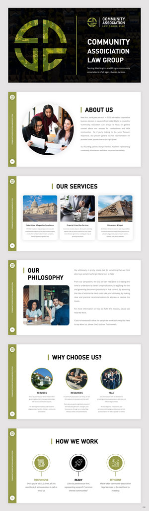 PowerPoint Design by pb for Community Association Law Group, PLLC | Design: #32712562