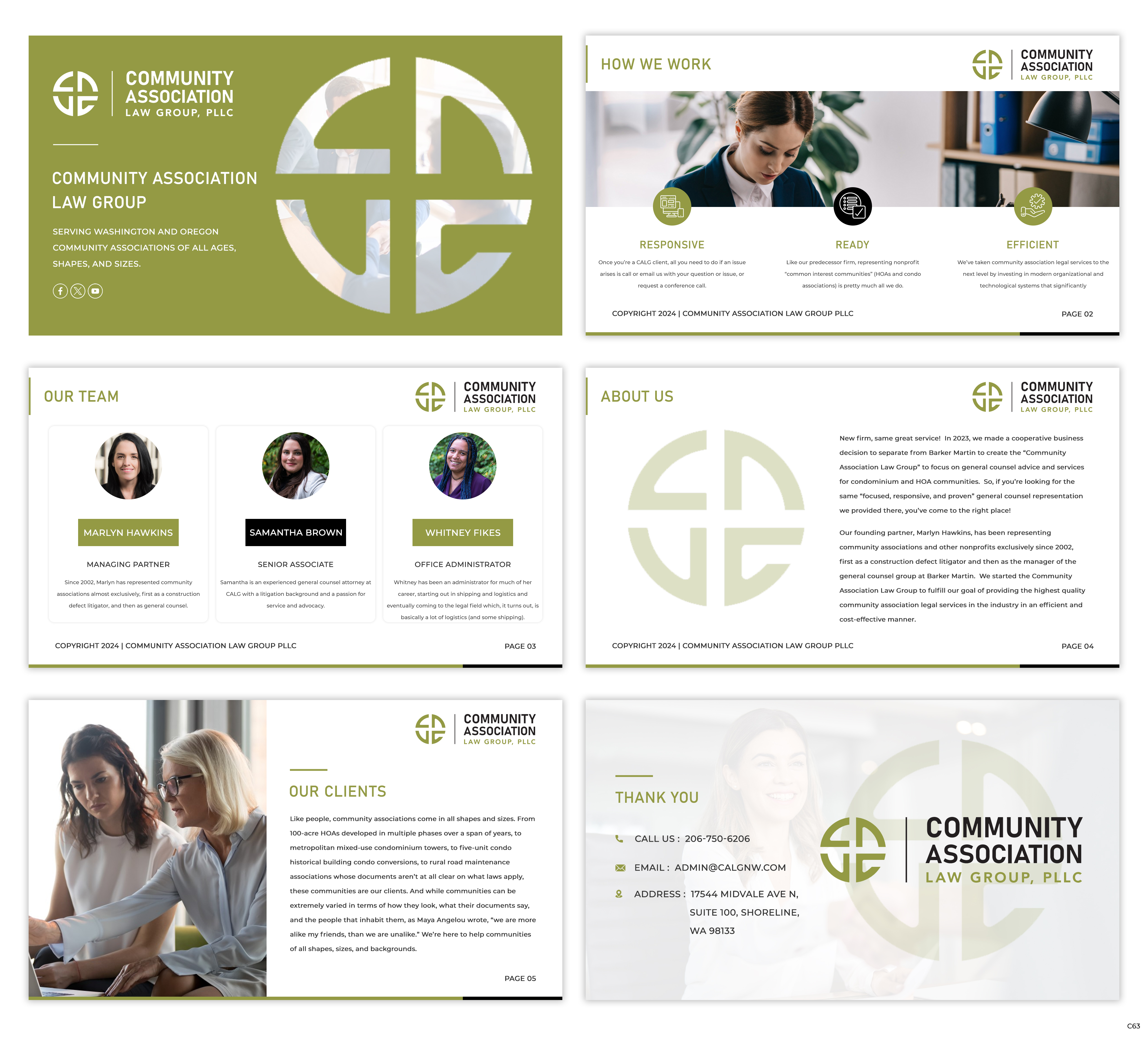 PowerPoint-Design von pb für Community Association Law Group, PLLC | Design #32712563