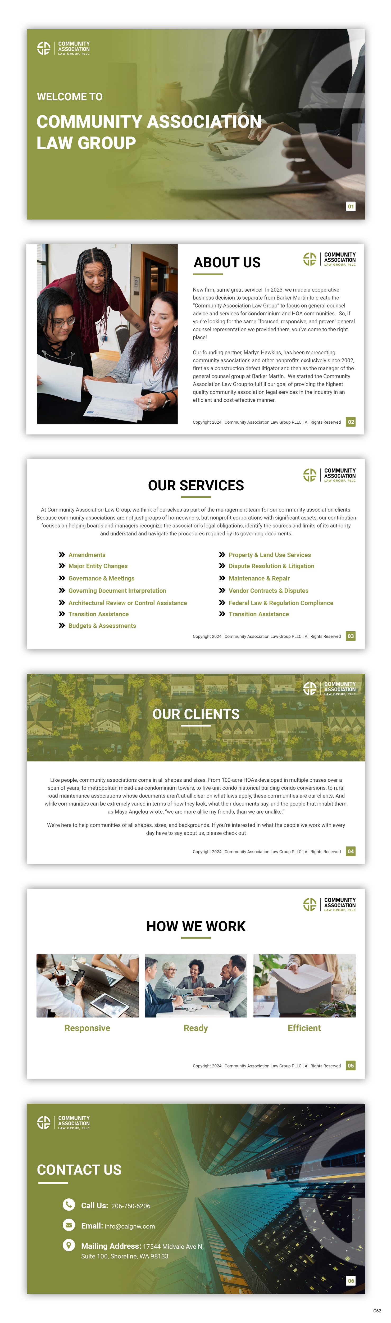 PowerPoint Design by pb for Community Association Law Group, PLLC | Design #32712564