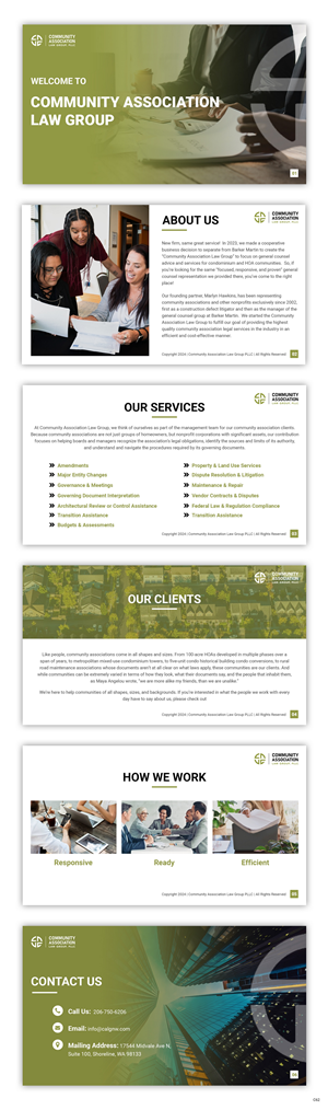 PowerPoint Design by pb for Community Association Law Group, PLLC | Design: #32712564