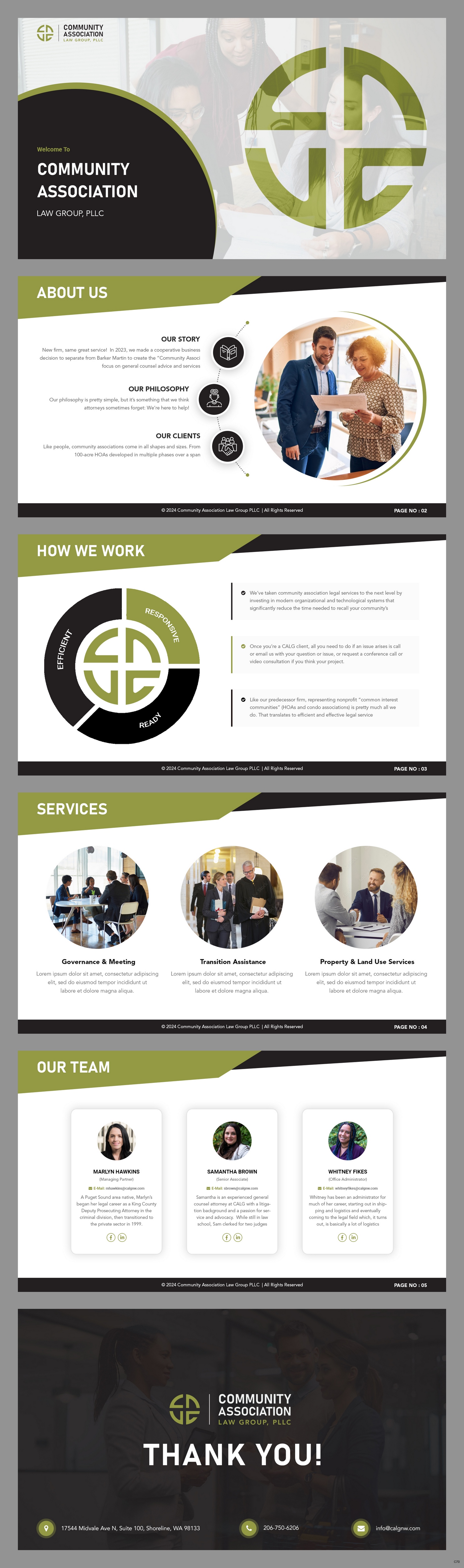 PowerPoint-Design von pb für Community Association Law Group, PLLC | Design #32712569