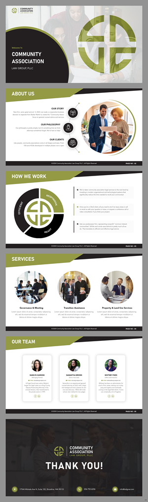 PowerPoint Design by pb for Community Association Law Group, PLLC | Design: #32712569