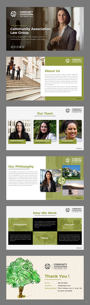 PowerPoint Design by pb for Community Association Law Group, PLLC | Design: #32712570