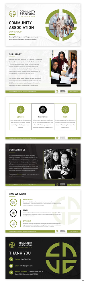 PowerPoint Design by pb for Community Association Law Group, PLLC | Design: #32718183