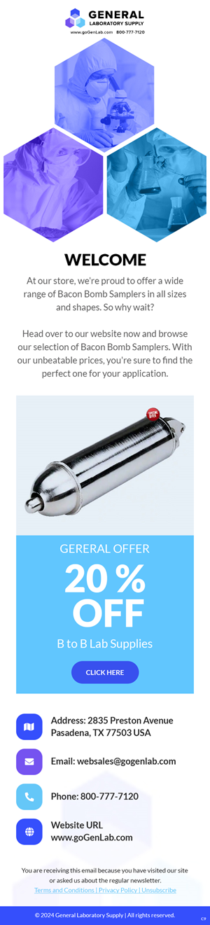 Email Marketing Design by pb for General Laboratory Supply, Inc | Design: #32703600