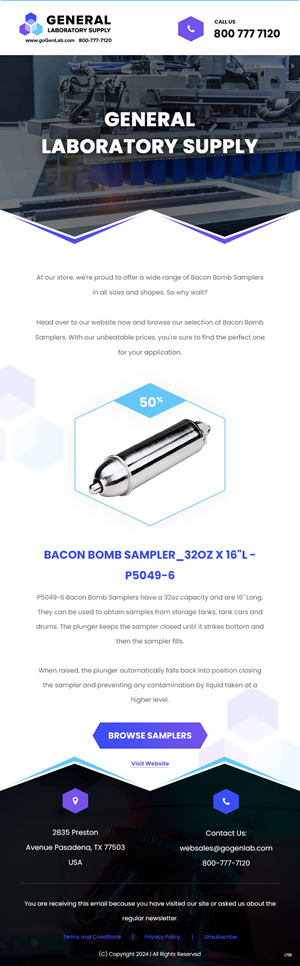 Email Marketing Design by pb for General Laboratory Supply, Inc | Design: #32703606