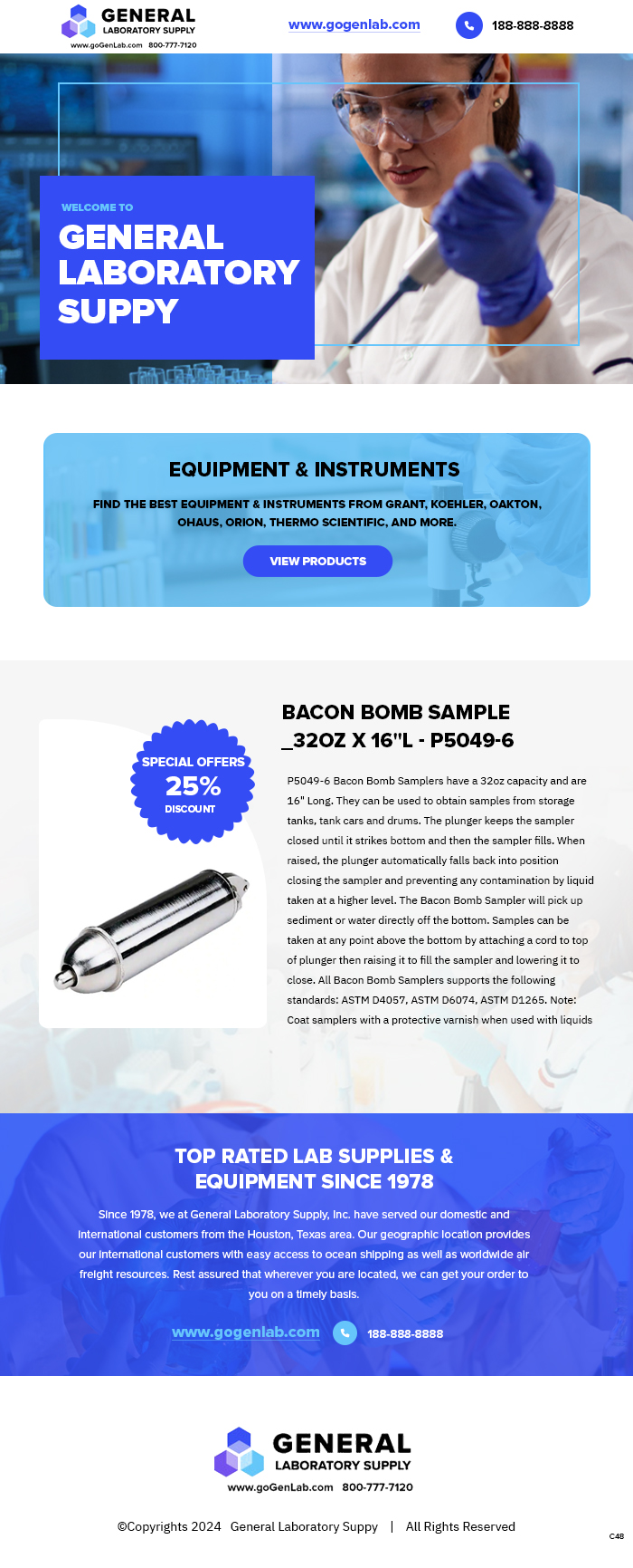 Email Marketing Design by pb for General Laboratory Supply, Inc | Design #32703610