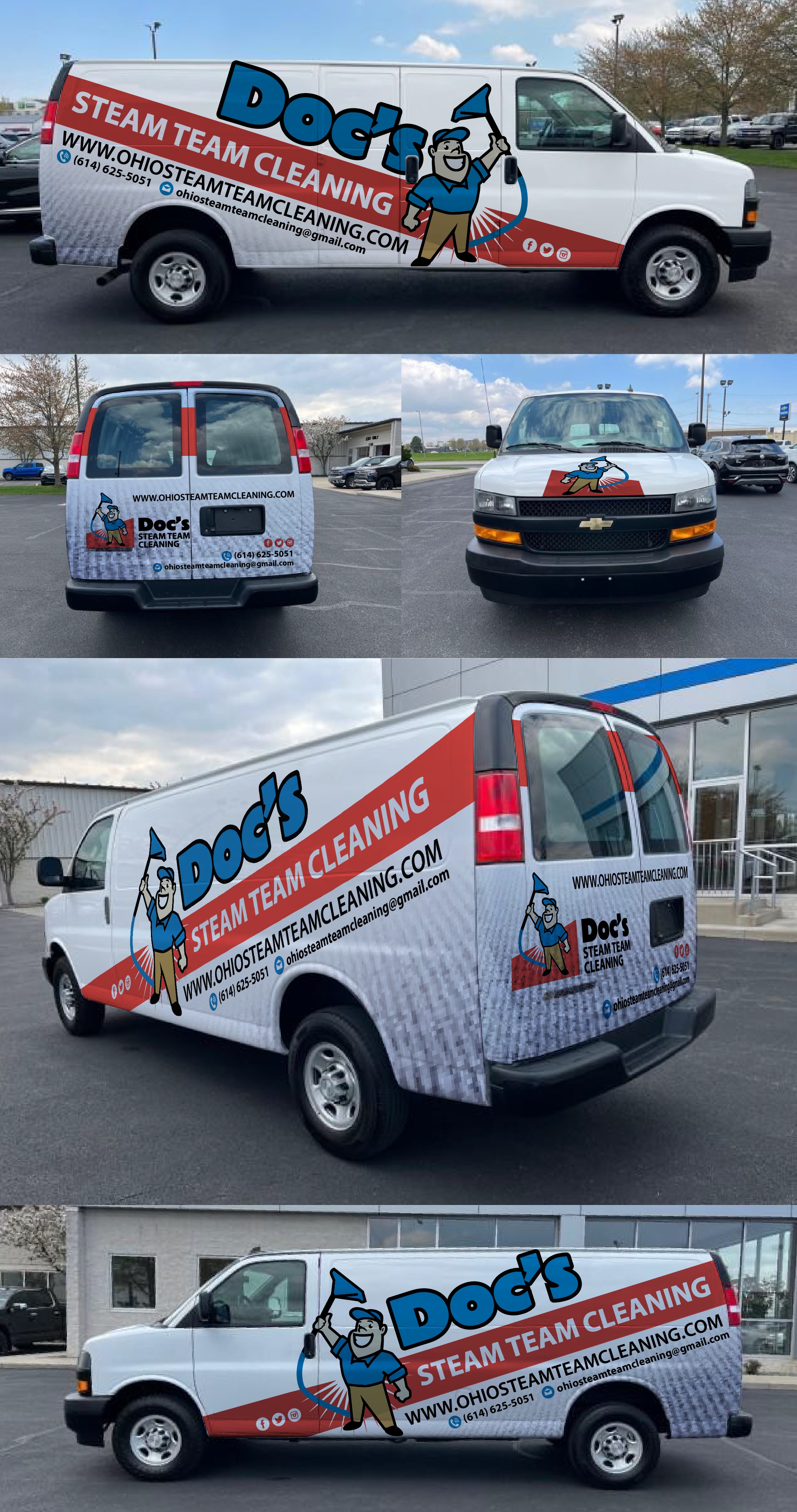 Car Wrap-Design von Kira Graphics für Doc's Steam Team Cleaning | Design #32718440