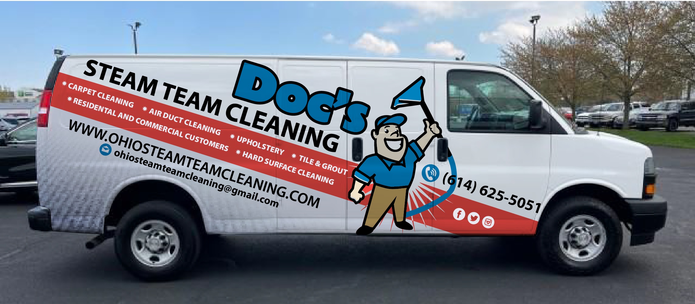 Car Wrap Design by Kira Graphics for Doc's Steam Team Cleaning | Design #32718943
