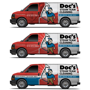 Design de Covering de Véhicule par Yoga Tri pour Doc's Steam Team Cleaning | Design #32704798