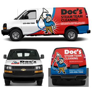 Car Wrap-Design von MAKE ME THE WINNER für Doc's Steam Team Cleaning | Design: #32712334