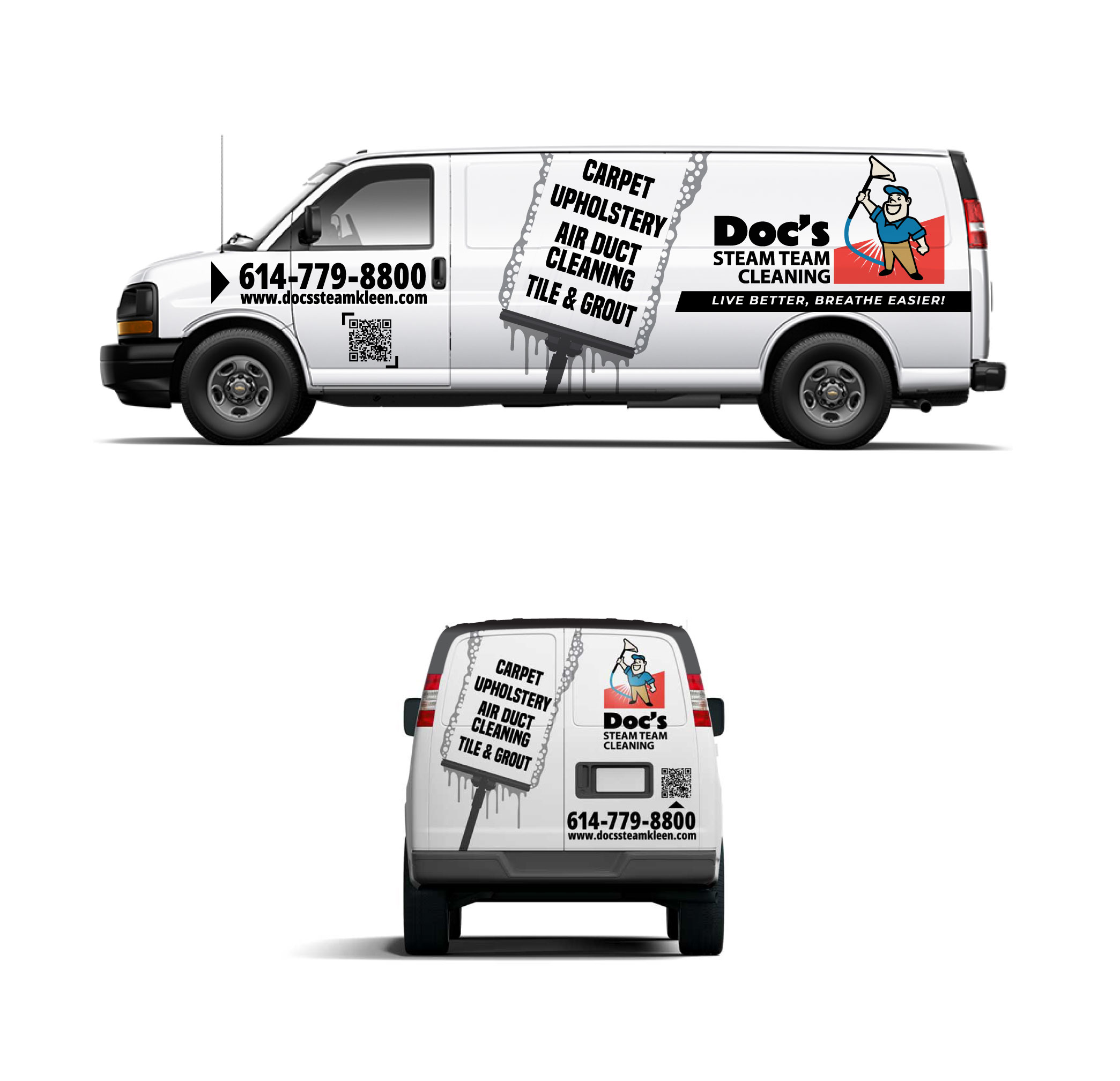 Car Wrap Design by Ibrahim Akash for Doc's Steam Team Cleaning | Design #32718949
