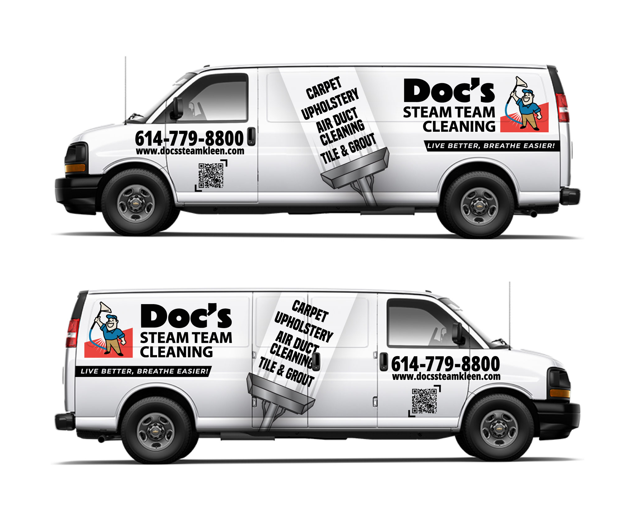 Car Wrap Design by Ibrahim Akash for Doc's Steam Team Cleaning | Design #32722214
