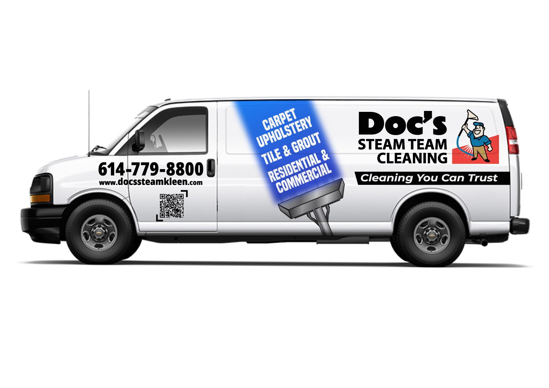 Car Wrap Design by Ibrahim Akash for Doc's Steam Team Cleaning | Design #33864495