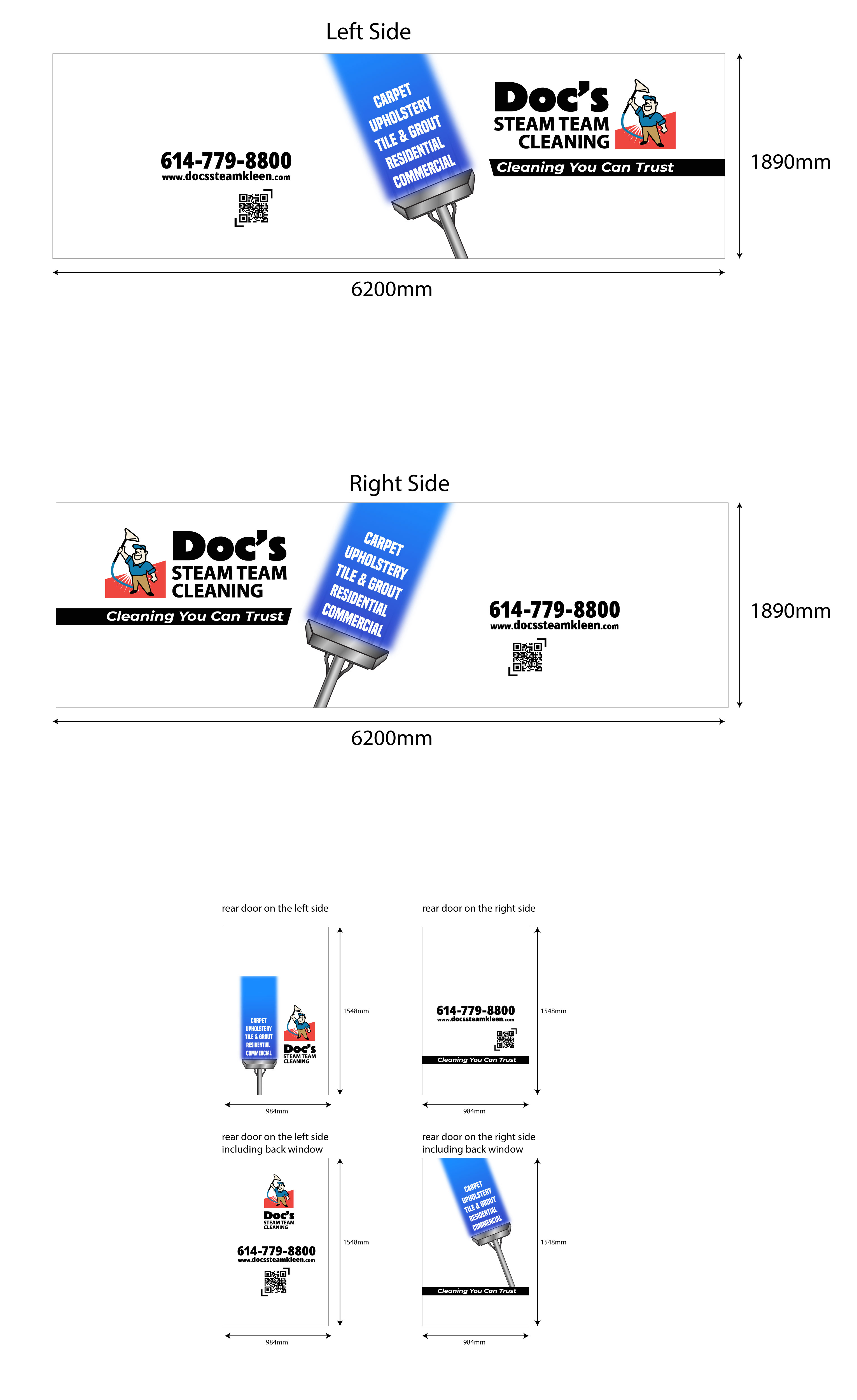 Car Wrap Design by Ibrahim Akash for Doc's Steam Team Cleaning | Design #33942205