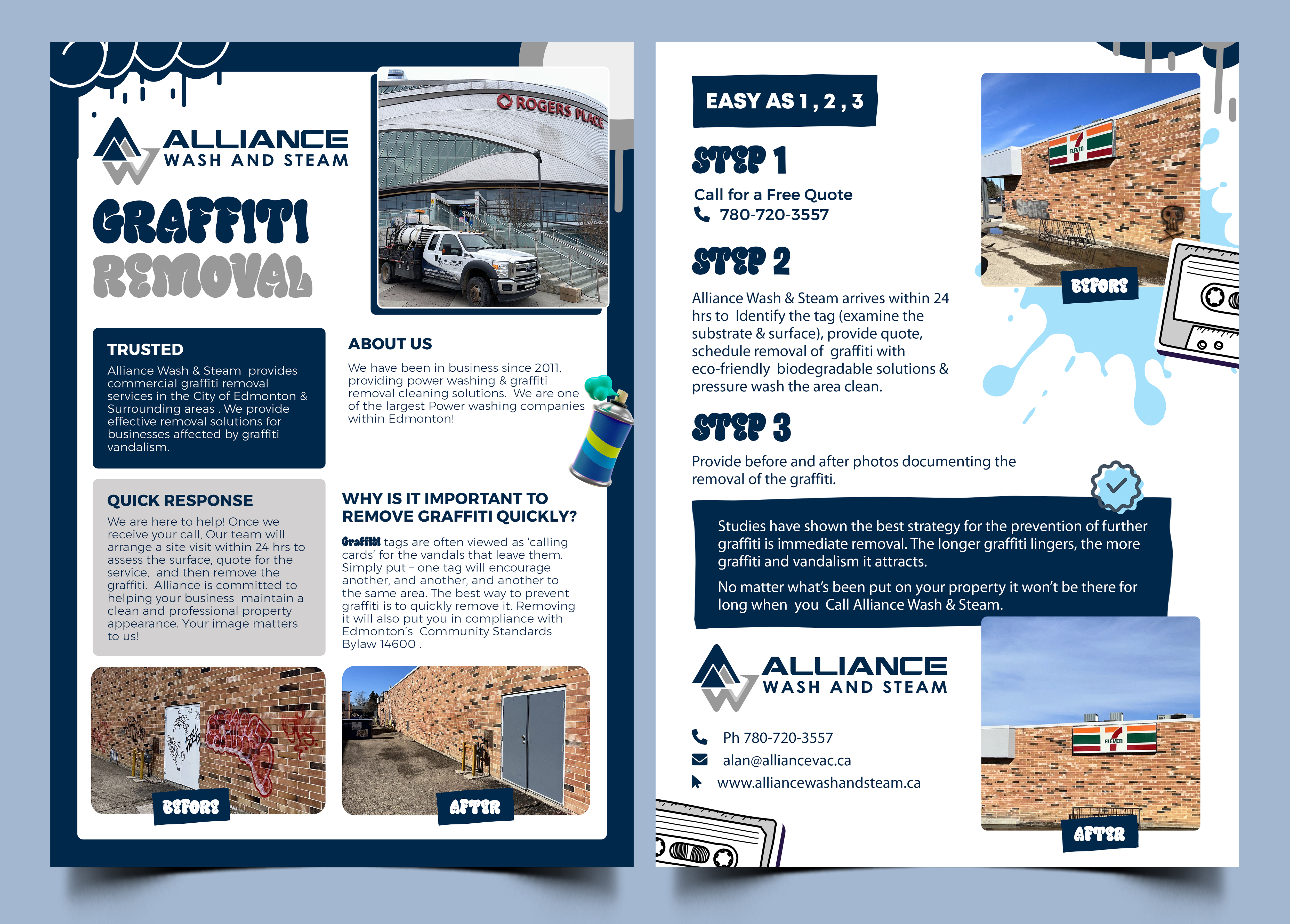 Diseño de Flyer por Graphic Guy para Alliance Vac Services Ltd | Diseño #32710840