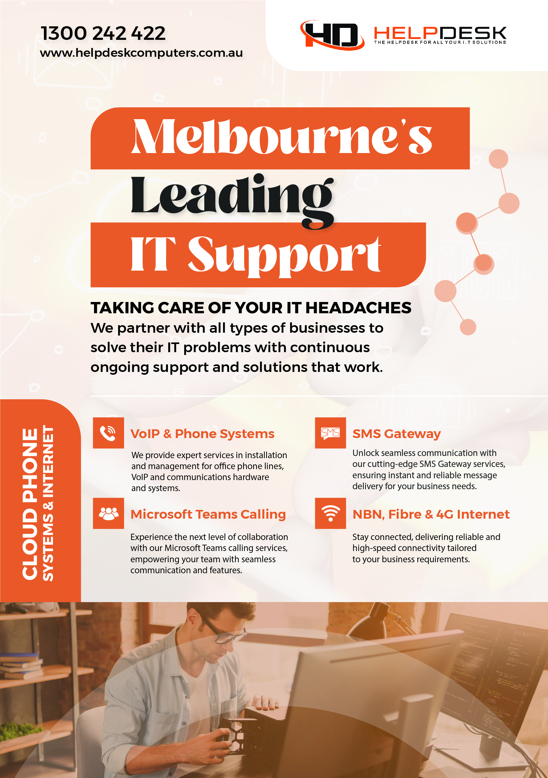 Brochure Design by fectapixels for Helpdesk Computer Systems | Design #32706352