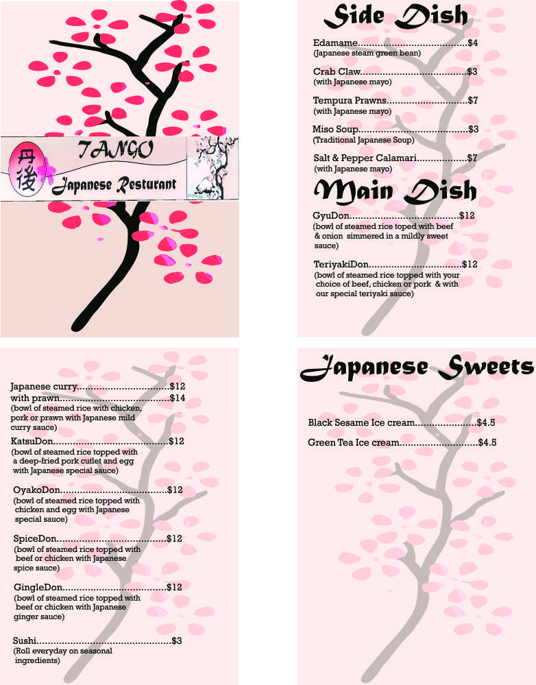 Menu Design by HollyBlue Studio for this project | Design #3104074