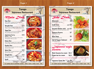 Tango Japanese Restaurant | Menü-Design von Ekanite