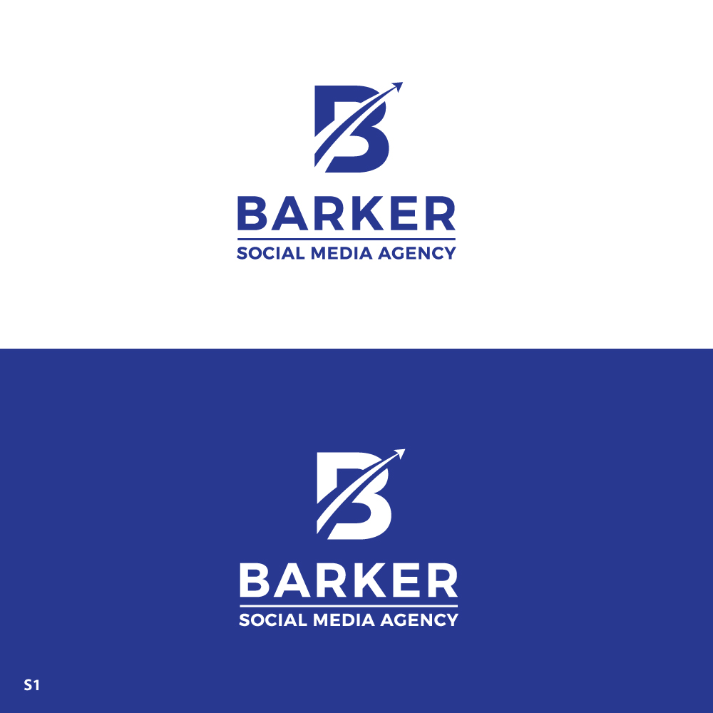 Logo Design by Sujit Banerjee for Barker Social Media Agency | Design #32711423