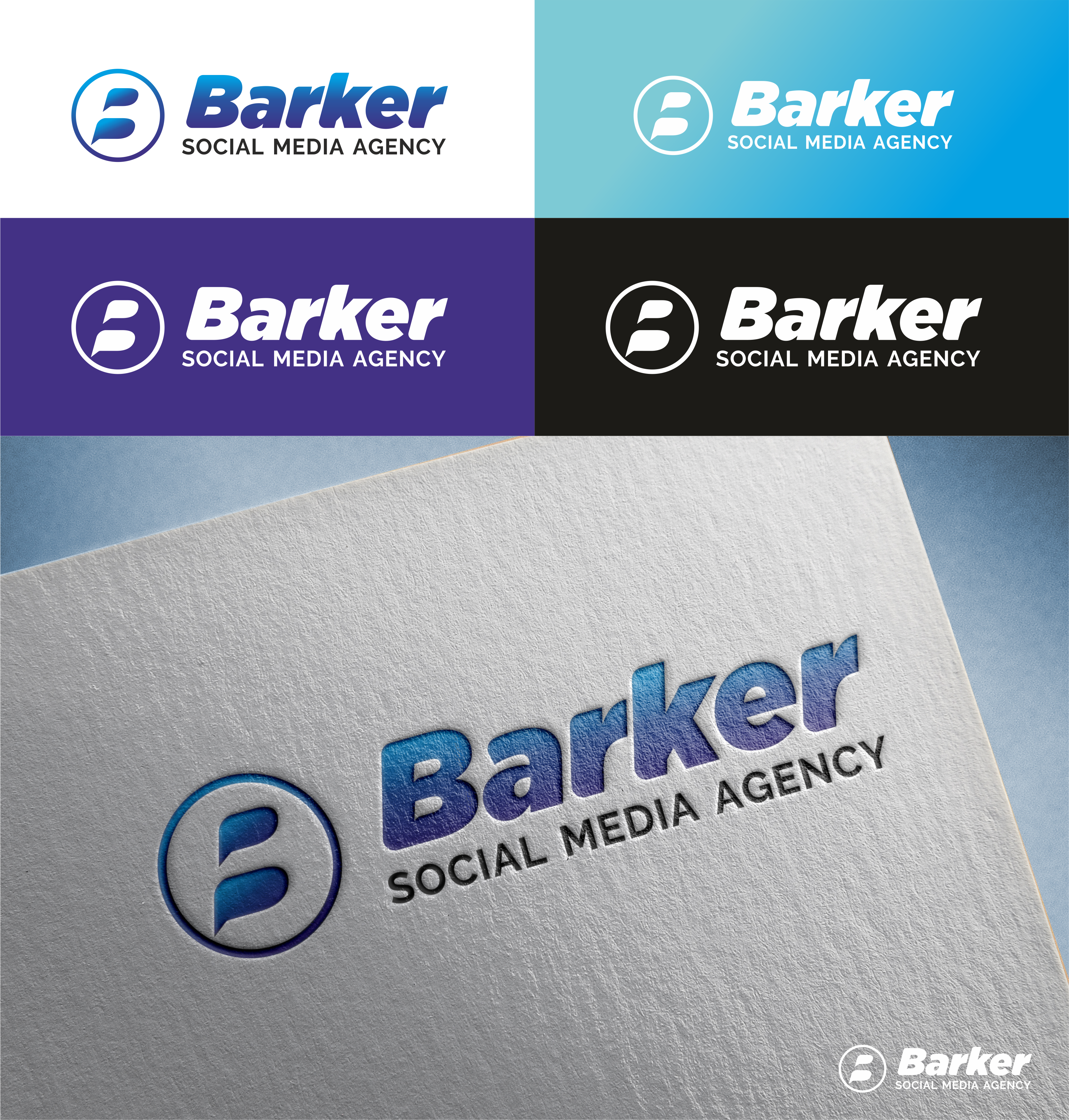 Logo Design by i-Design for Barker Social Media Agency | Design #32709470