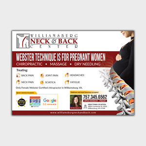 Graphic Design by Sun Creative for Williamsburg Neck and Back Center | Design: #32717466