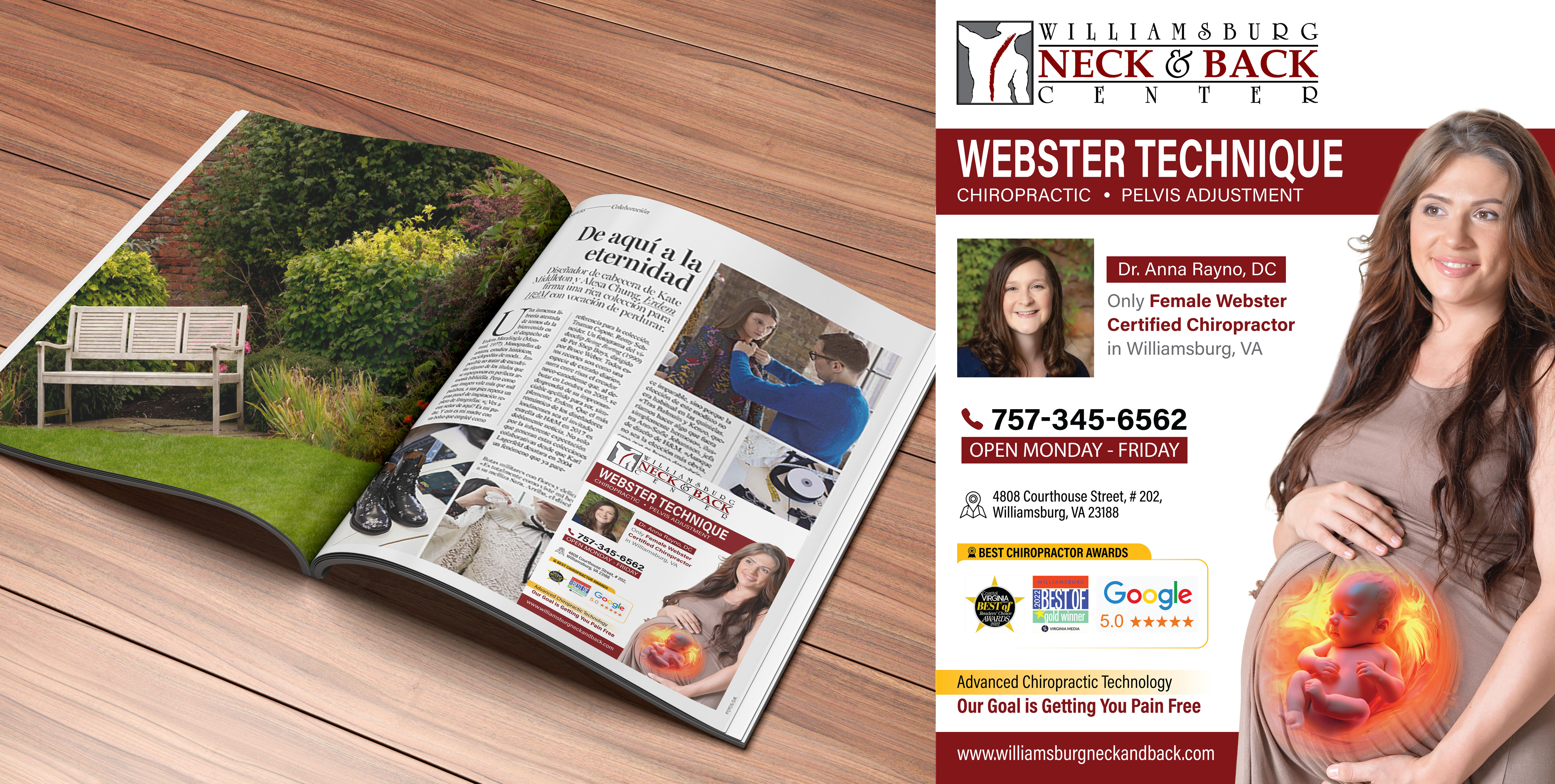 Grafik-Design von Impressive Designs für Williamsburg Neck and Back Center | Design #32715818