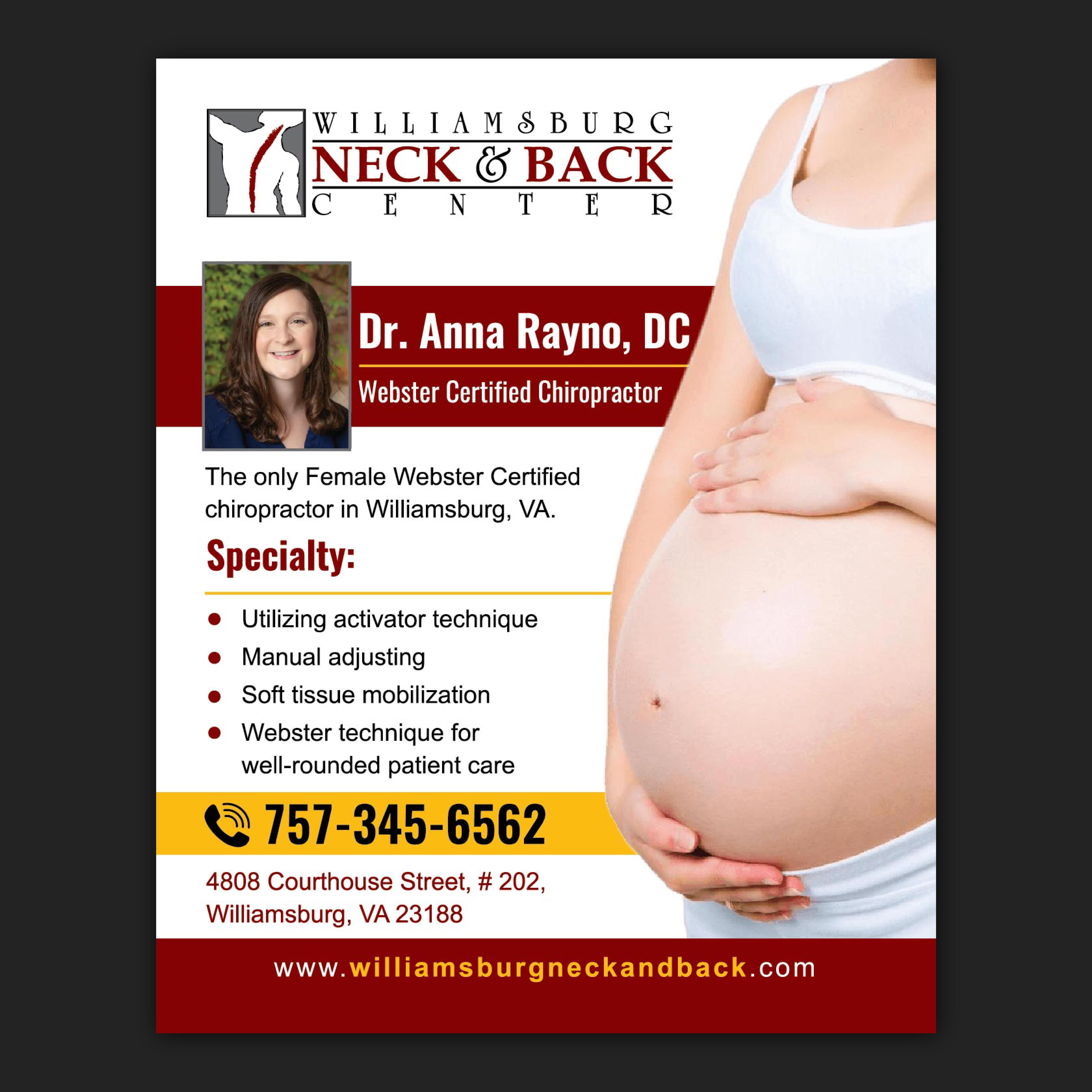 Graphic Design by Bidita Saha for Williamsburg Neck and Back Center | Design #32713716