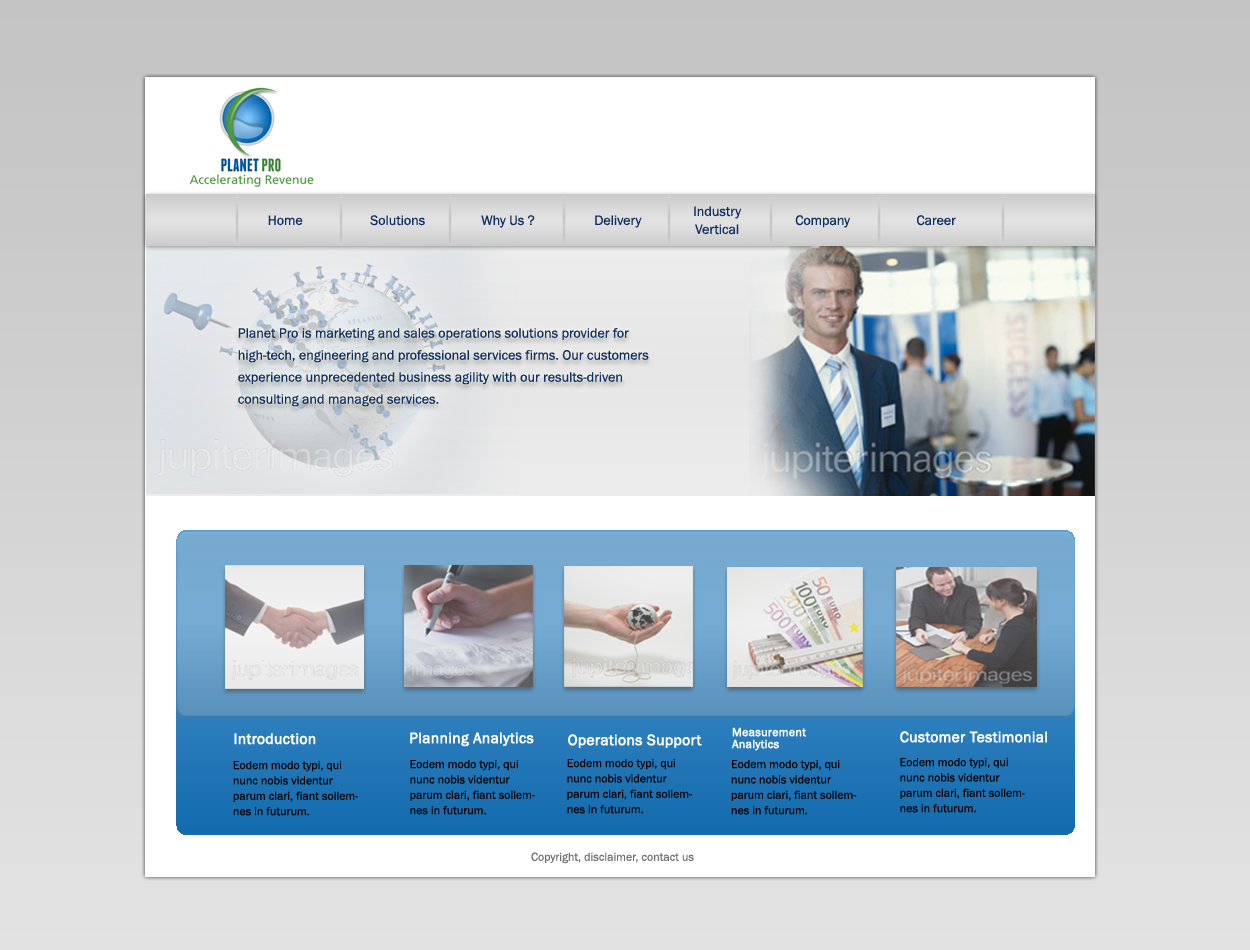 Web Design by deph for PlanetPro Inc. | Design #70325