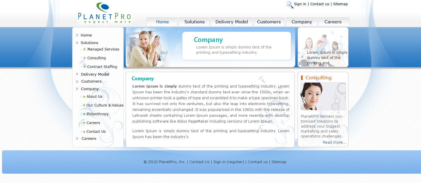 Web Design by Parag Thakur for PlanetPro Inc. | Design #69419